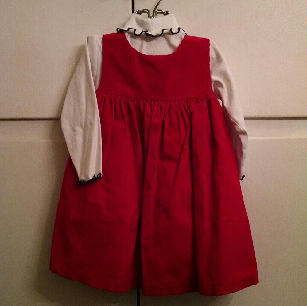 Red & Black Corduroy 3 Piece Dress - Picture 2 of 5